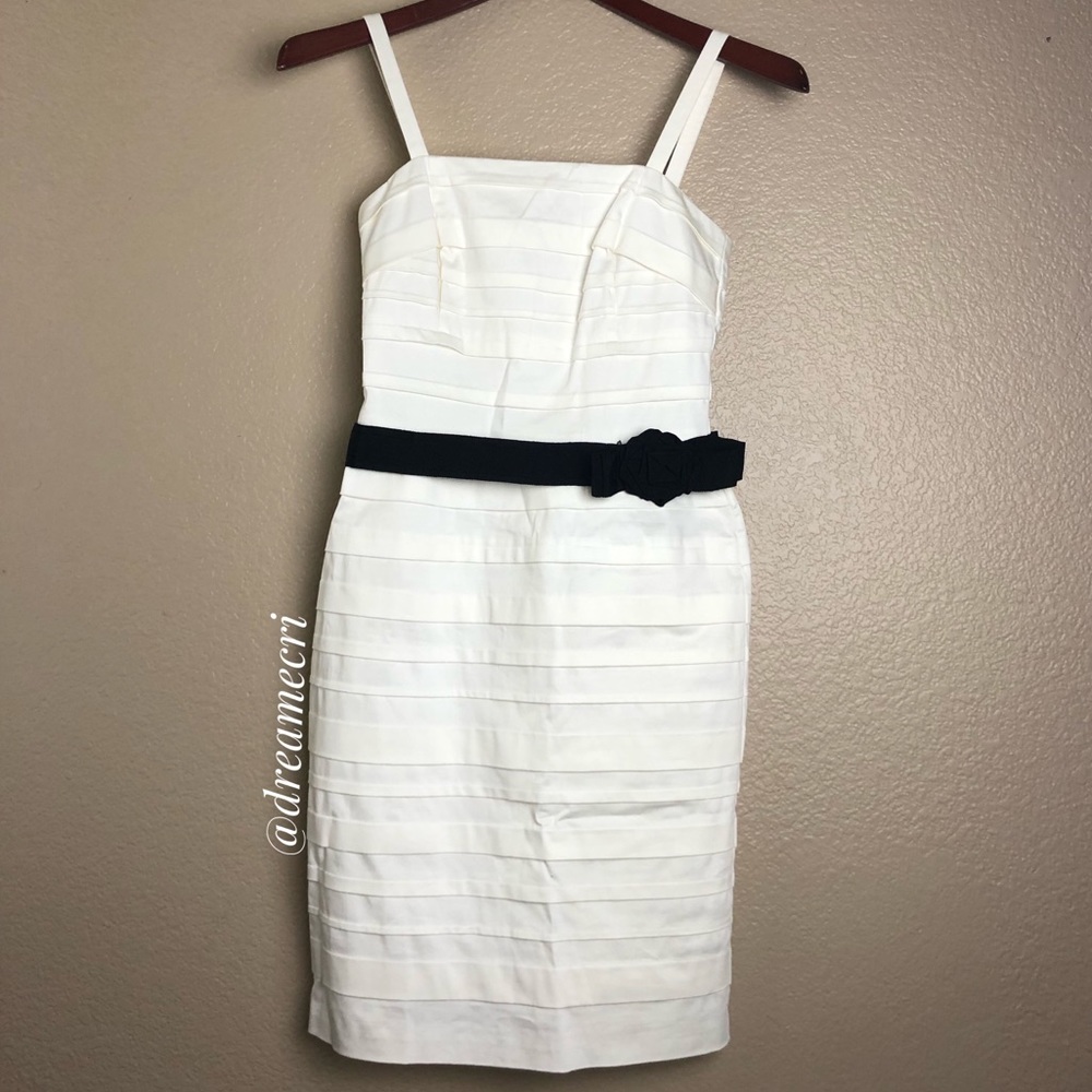 WHBM Tiered Spaghetti Strap Belted Dress
